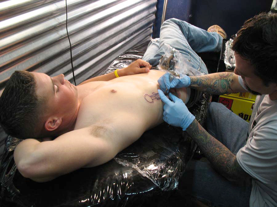 Eddie Stacy, tattoo artist.